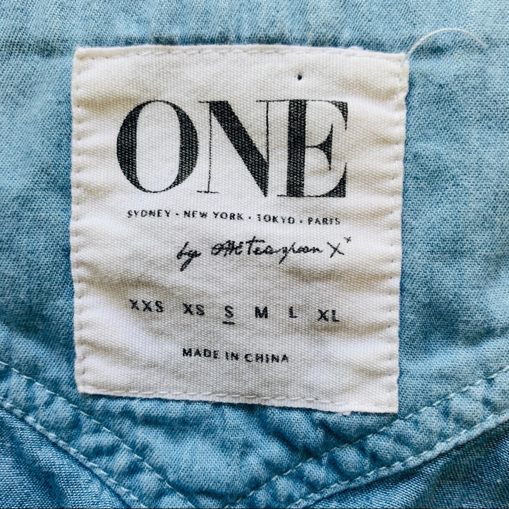 ONE X TEASPOON Denim Romper Short Tall Small - Picture 7 of 8